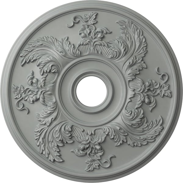 Ekena Millwork Acanthus Twist Medallion (Canopies up to 8 3/8"), 23 5/8"OD x 4 5/8"ID x 1 7/8"P, Primed White CM23AC - main
